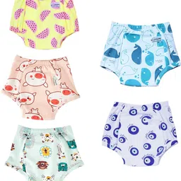 snugkins Babies' Reusable Cloth Diapers Potty Training Pants Pack Of 5 (Size-3, 3-4years) image 2