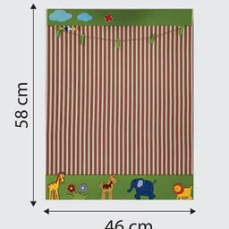 Kidoz Bulletin Board Notice Soft Board For Kids Study Animal Horizontal - Green image 3