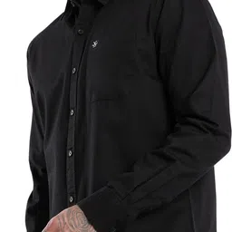 wrogn Men Regular Fit Solid Casual Shirt image 4