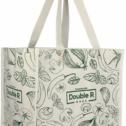 double r bags Waterproof Large Cotton Canvas Shopping Bags Kitchen Essentials Grocery Bag-picture-35