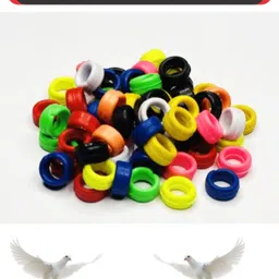 s.blaze 40 Pcs Stylish , Colourful, Rubber Pigeon Ring Bird Shoulder Guard-picture-28