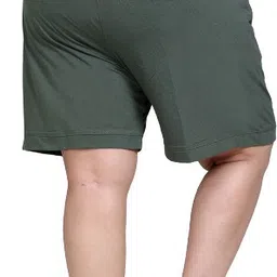 cupid Solid Women Green Regular Shorts image 2