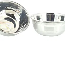 rbgiit Pack of 30 Steel Brand of Happiness Stainless Steel Thali Bhojan Set of Dinner Plate, Katori Bowl, Glass, Spoon Stainless Steel Dinner / Lunch Guest Serving Food Decorative Bhojan Thali Dinner Table Suitable All Places And Function Dinner Sets Dinner Set image 4