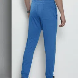 the indian garage co. Men Solid Blue Track Pants image 3
