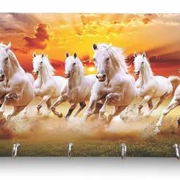 pawandeep Seven Horse Wood Key Holder-picture-18