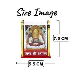 Adhvik Cabinet Yellow Lord Kahtu Shyam Baba Barbarik Religious Idol Showpiece image 5