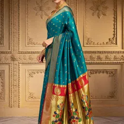 KALINI Ethnic Motifs Woven Design Zari Paithani Saree image 2