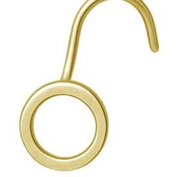 Sangria Women Gold Plated Circular Shaped Piercing Stud Nosepin image 2