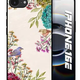 QRIOH Floral Printed Apple iPhone 16e Back Case Mobile Accessories-picture-28