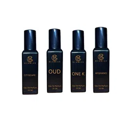 Glamlux Set Of 4 Cityscape, Oud, One K & Afghano Long Lasting EDP - 20 ml Each-image-4