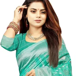 Moda Rapido Woven Design Pure Cotton Saree image 3