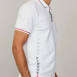 HACKETT LONDON Men Polo Collar Applique T-shirt image 2