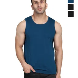 WOOSTRO Men Pack Of 2 Solid Round Neck Cotton Slim Fit T-shirts-picture-30