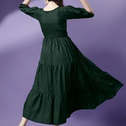 Raiyani Fashion V-Neck Anarkali Tiered Ethnic Dress image 4