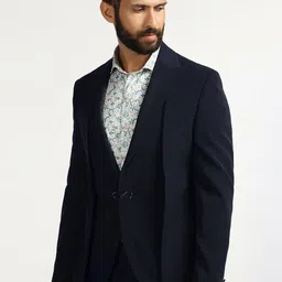 Blackberrys Self-Design Slim Fit Single-Breasted 2 Piece Suits image 3