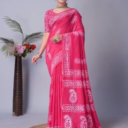 HERE&NOW Batik Block Print Saree-picture-39