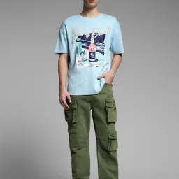Jack & Jones Men Printed Raw Edge T-shirt image 5