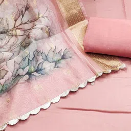 KIMISHA Embellished Unstitched Dress Material image 4