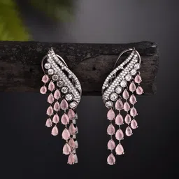 Reenisaa Peacock Shaped Drop Earrings-picture-54
