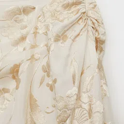 mango selection MANGO CAPSULE Collection Embroidered Fringe Pareo-Style Skirt image 4