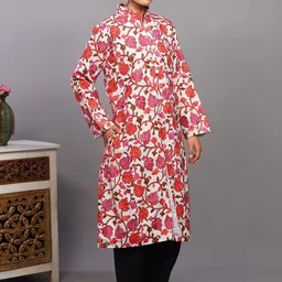 Exotic India Women Floral Woollen Longline Tailored Jacket image 3