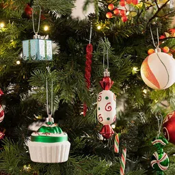 Little Surprise Box LLP 70 Pcs Red & White Christmas Tree Hanging image 3