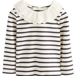 NEXT Girls Schiffli Ruffles Neckline Striped Top-picture-20