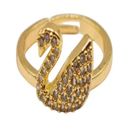SAPRAA TRENDS Gold-Plated American-Diamond -Studded Finger Ring image 2
