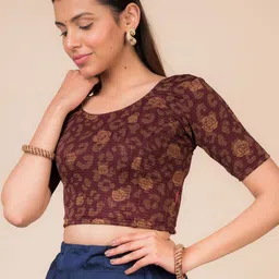 Bindigasm's Advi Woven Design Saree Blouse image 5