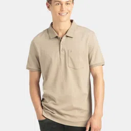 Jockey Super Combed Cotton Rich Solid Half Sleeve Polo Tshirt with Chest Pocket-3913-picture-40