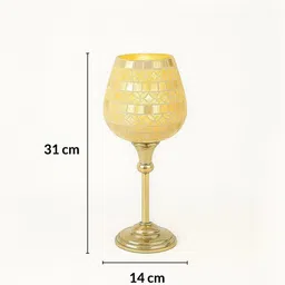 MARKET99 Silver-Toned Goblet T-Light Candle Holder image 4