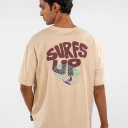 Eszett Men Typography Printed Round Neck Cotton Oversized T-shirt-image-18