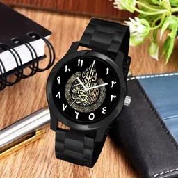 Gopal Shopcart Unisex Printed Dial & Silicon Straps Analogue Watch KT Islamic NUM08 BLK CD-image-6