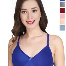 Liigne Women Pack of 6 Solid Full Coverage Non Padded Bra-picture-28