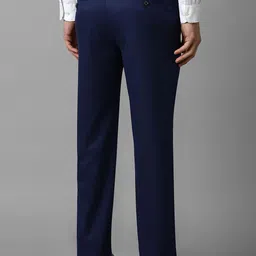 Louis Philippe Men Solid Slim Fit Mid-Rise Formal Trousers image 2