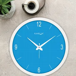 random Tic Toc Blue Plastic Wall Clock image 5