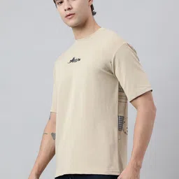 SENJARYA TIMES Men Graphic Printed Round Neck Cotton Oversized T-shirt image 5