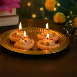 Dainty Little Shop Yellow & Cream-Coloured 3 pieces Core Candle-picture-20