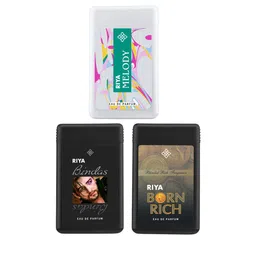 RIYA Men Set Of 3 Bindas Black, Melody & Born Rich Eau de Parfum - 18 ml Each-image-40