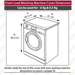 The Furnishing Tree PVC Waterproof Front Load Washing Machine Cover Compatible for Samsung 6 Kg & 6 image 5