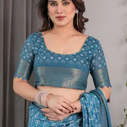 MAHARANI COUTURE Floral Pure Cotton Banarasi Saree image 4