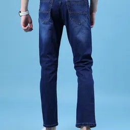 V-Mart Men Regular Fit Mid-Rise Light Fade Stretchable Denim Jeans image 2