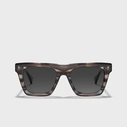 SAM & MARSHALL Unisex Black Lens & Brown Square Sunglasses with image 5