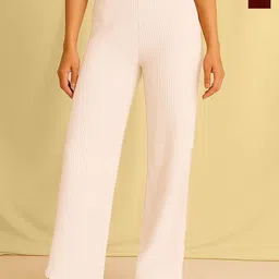 Fabflee Women Pack Of 2 Wide Leg Trousers-picture-31