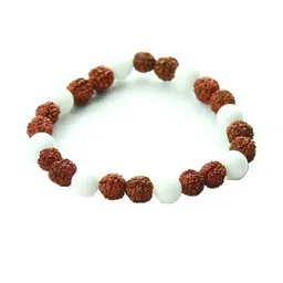 Divine souvenirs Unisex Wooden Rudraksha Beaded Elasticated Bracelet-picture-37