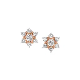 sparkles Lab Grown Diamond 0.92 Carat Round Flower Stud Earrings for Women-picture-34