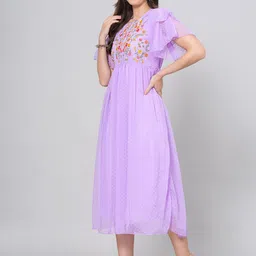 BAESD Women Fit & Flare Midi Dress image 4