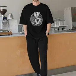TRIPR Men Printed Oversized T-shirt & Joggers Tracksuit-picture-36