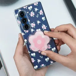 PEEPERLY Floral Printed Samsung Galaxy Z Fold6 Cute Korean Floral Gripper Back Case image 4
