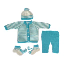 Cute Collection Unisex Kids Striped Woollen Cardigan-image-73